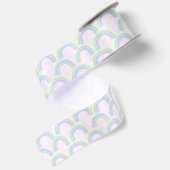 Pastel Rainbow Pink Satinband (Rückseite)