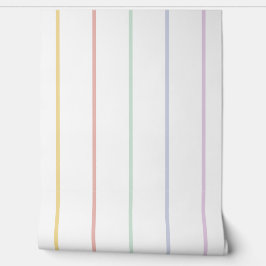 Pastel Rainbow Pinstripes Tapete