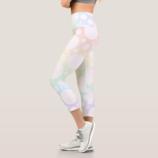Pastel Rainbow Polka Dot Capri Leggings (Links)