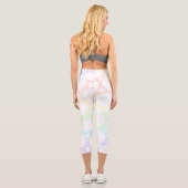 Pastel Rainbow Polka Dot Capri Leggings (Rückseite)