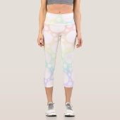 Pastel Rainbow Polka Dot Capri Leggings (Vorderseite)