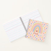 Pastel Rainbow Polka Dot School , Niedlich Back-to Notizblock (Innenseite)