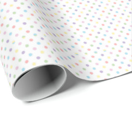 Pastel Rainbow Polka Dots for Baby Showers Geschenkpapier