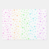 Pastel Rainbow Polka Dots Wrapping Paper Geschenkpapier Set (Vorderseite 3)
