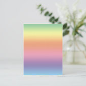 Pastel Rainbow Postkarte (Stehend Vorderseite)