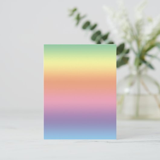 Pastel Rainbow Postkarte (Stehend Vorderseite)