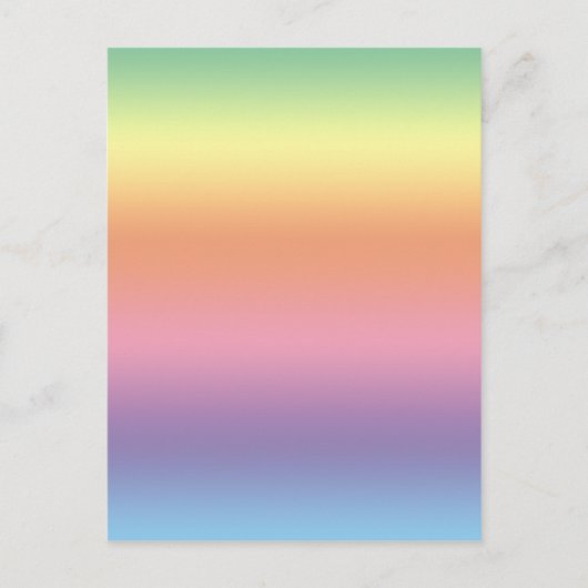 Pastel Rainbow Postkarte (Vorderseite)