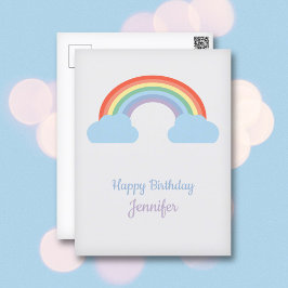 Pastel Rainbow Postkarte