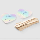 Pastel Rainbow Prismatic Lesbian Wedding Fächer (Non-assembled)