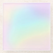 Pastel Rainbow Prismatic Lesbian Wedding Glasuntersetzer (Vorderseite)