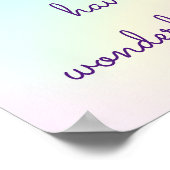 Pastel Rainbow Prismatic Lesbian Wedding Poster (Ecke)