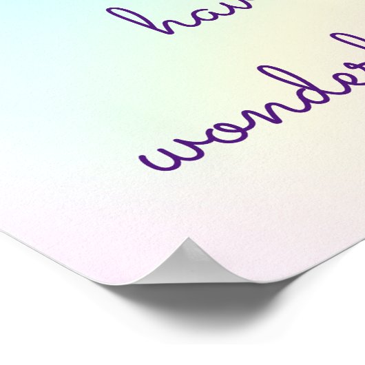 Pastel Rainbow Prismatic Lesbian Wedding Poster (Ecke)