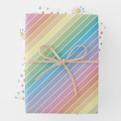 Pastel Rainbow Raindrops und Sunshine Baby Shower Geschenkpapier Set (Beispiel)