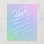 Pastel Rainbow Retirement Party Flyer (Vorne)