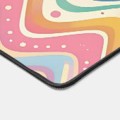Pastel Rainbow Retro Abstract Design Schreibtischunterlage (Ecke)