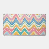 Pastel Rainbow Retro Abstract Design Schreibtischunterlage (Vorderseite)