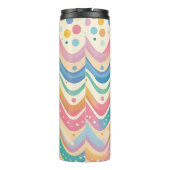 Pastel Rainbow Retro Abstract Design Thermosbecher (Rückseite)
