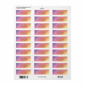 Pastel Rainbow Return Address Label (Vorne)