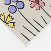 Pastel Rainbow & Rocking Horse Nursery Scene Fleecedecke (Ecke)