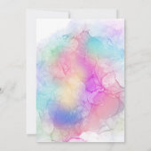 Pastel Rainbow | Roller Skaten Birthday Einladung (Rückseite)