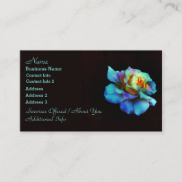 Pastel Rainbow Rose Business Cards Visitenkarte