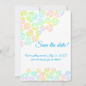 Pastel Rainbow-Rose Hochzeit Save The Date (Vorderseite)