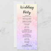 Pastel Rainbow Rose Hochzeitsprogramm (Rückseite)