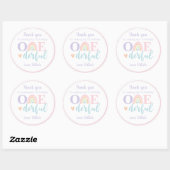 Pastel Rainbow Round Gevor Sticker (Blatt)