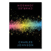 Pastel Rainbow Schneeflocken Platzkarten Tischnummer (Vorderseite)