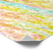Pastel Rainbow Scribbles Poster (Ecke)