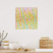 Pastel Rainbow Scribbles Poster (Küche)