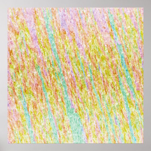 Pastel Rainbow Scribbles Poster (Vorne)