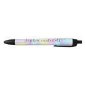 Pastel Rainbow Script Calligraphic Black Ink Pen Kugelschreiber (Unterseite)