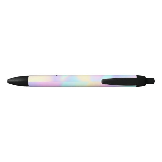 Pastel Rainbow Script Calligraphic Black Ink Pen Kugelschreiber (Rückseite)
