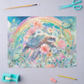 Pastel Rainbow & Sea Turtles Decoupage Seidenpapier (Basteln)