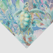 Pastel Rainbow & Sea Turtles Decoupage Seidenpapier (Detail)