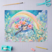 Pastel Rainbow & Sea Turtles Decoupage Seidenpapier (Basteln)