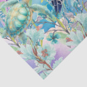 Pastel Rainbow & Sea Turtles Decoupage Seidenpapier (Detail)