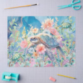 Pastel Rainbow & Sea Turtles Decoupage Seidenpapier (Basteln)