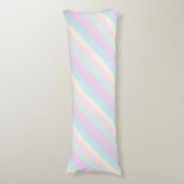 Pastel Rainbow Sherbet Diagonal Streifen Seitenschläferkissen (Vorderseite Vertikal)