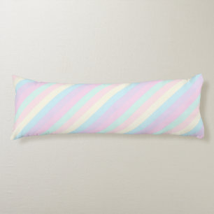 Pastel Rainbow Sherbet Diagonal Streifen Seitenschläferkissen