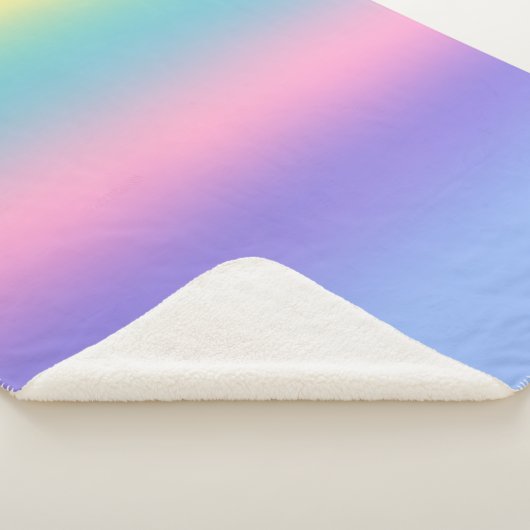 Pastel Rainbow Sky Ästhetische Ombre Gradient Chic Sherpadecke (3/4)