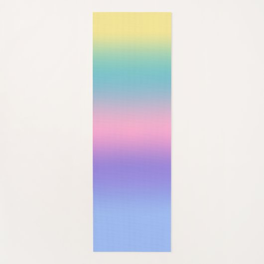 Pastel Rainbow Sky Ästhetische Ombre Gradient Yogamatte (Vorderseite)