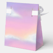 Pastel Rainbow Sky Baby Dusche Geschenkschachtel (Rückseite)