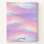 Pastel Rainbow Sky Custom Sketchbook Notizblock (Rückseite)