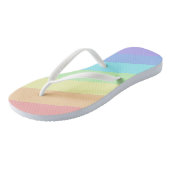 Pastel Rainbow Slash Streifen Badesandalen (Schrägansicht)