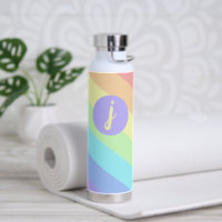 Pastel Rainbow Slash Streifen Monogramm