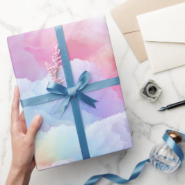 Pastel Rainbow Soft Cloud Blend Abstract Pattern Geschenkpapier