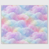 Pastel Rainbow Soft Cloud Blend Abstract Pattern Geschenkpapier (Flach)