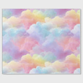 Pastel Rainbow Soft Cloud Blend Abstract Pattern Geschenkpapier (Flach)
